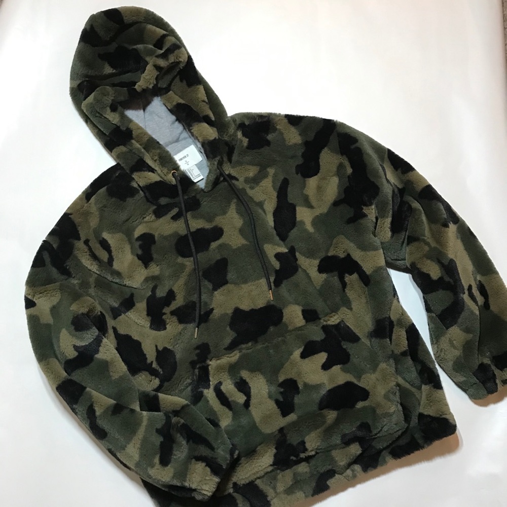 Fuzzy Camo Hoodie!